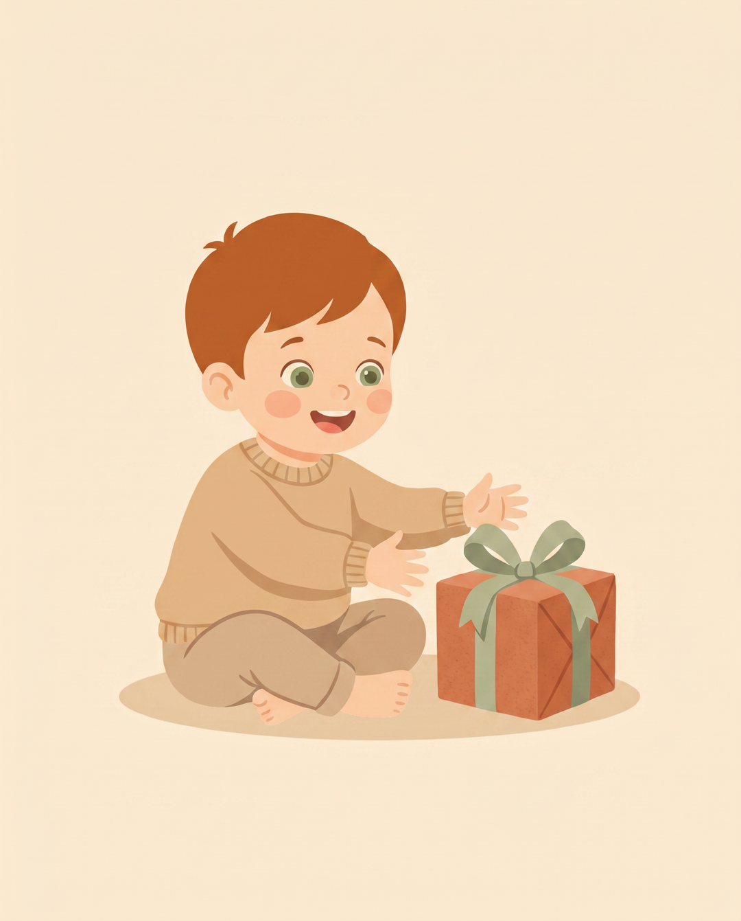Illustration of a child with a wrapped gift — Montessori Gift Ideas