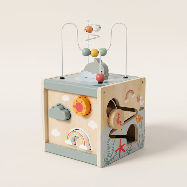 Wooden 5-in-1 Activity Cube for Toddlers — a version of the product