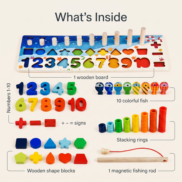 Wooden Counting &amp; Fishing Board — what&