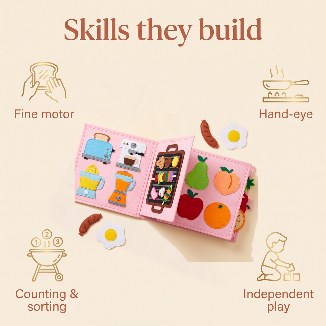 Skills they build - fine motor, hand-eye, counting and sorting, independent play