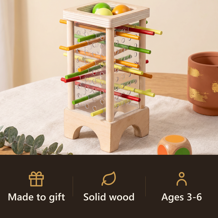 A wooden tower game that makes a lasting, screen-free gift
