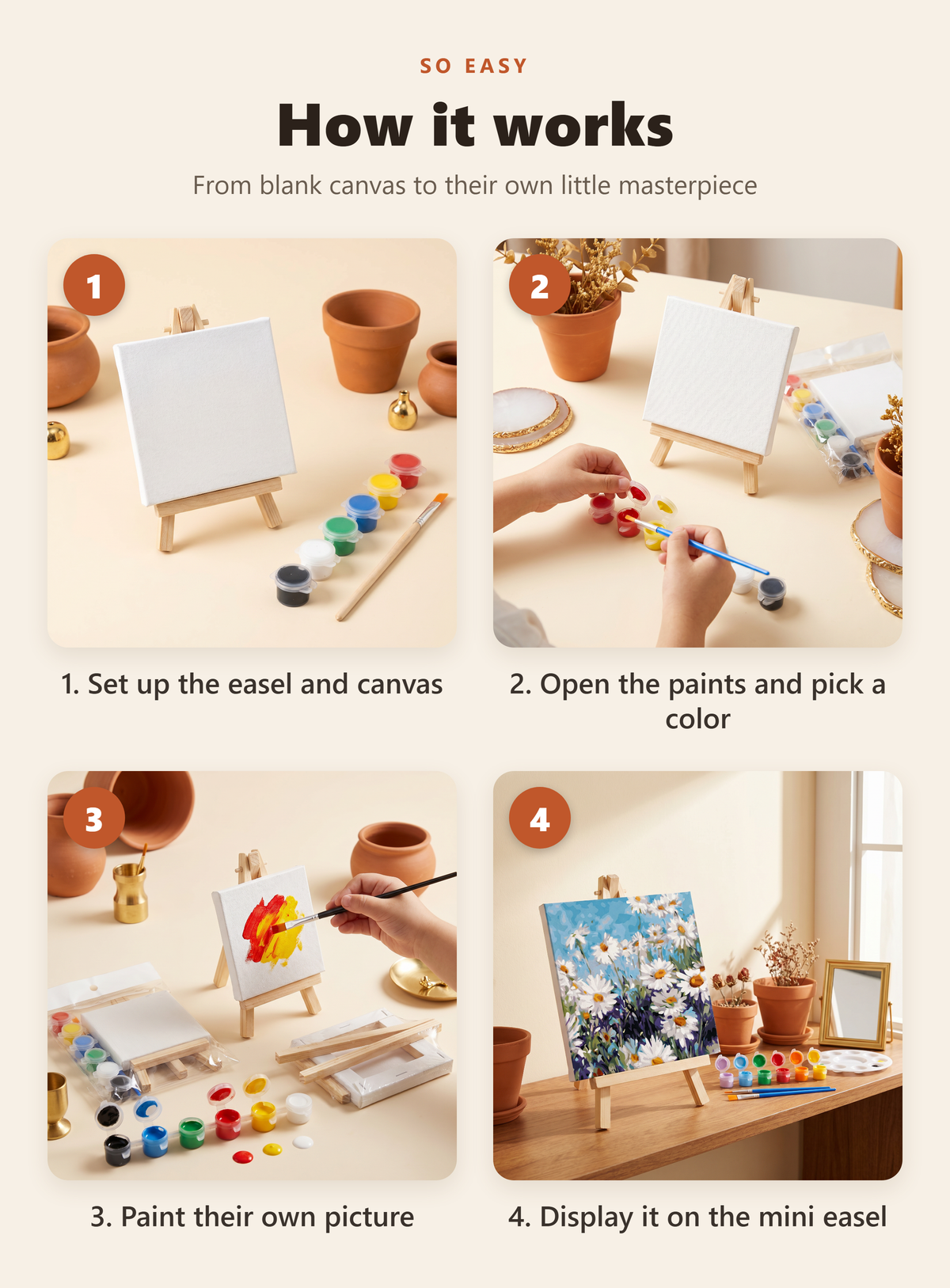 Kids' Mini Canvas Painting Kit - howto