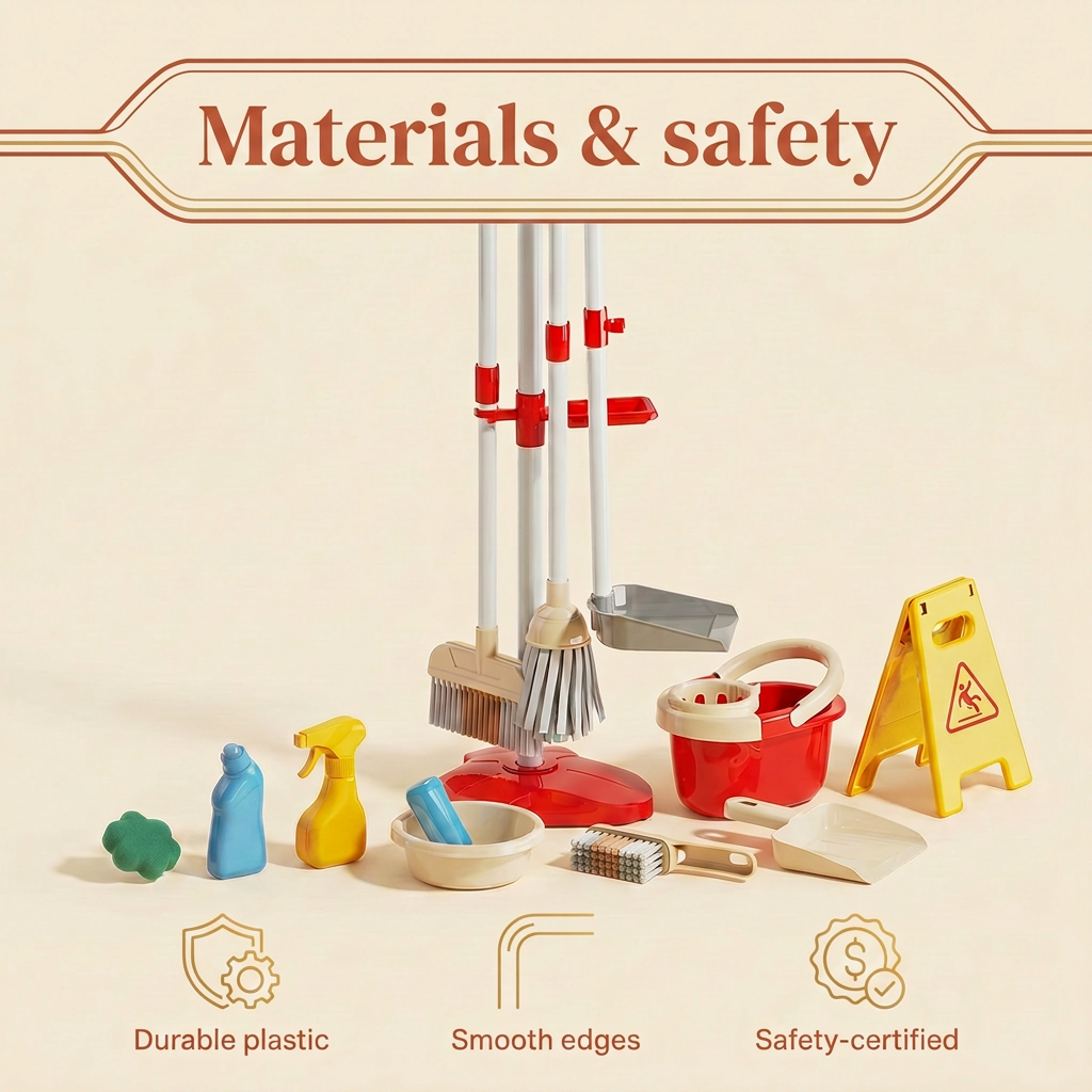 Materials and safety - durable plastic, smooth edges, safety-certified