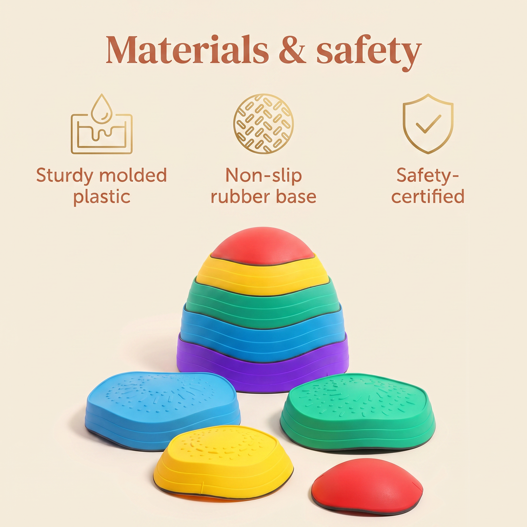 Built to last: durable ABS plastic, non-slip rubber base, textured grip top