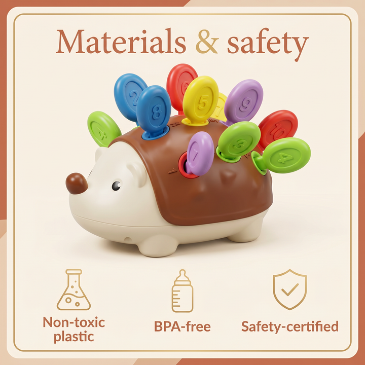 Materials and safety - non-toxic plastic, BPA-free, safety-certified