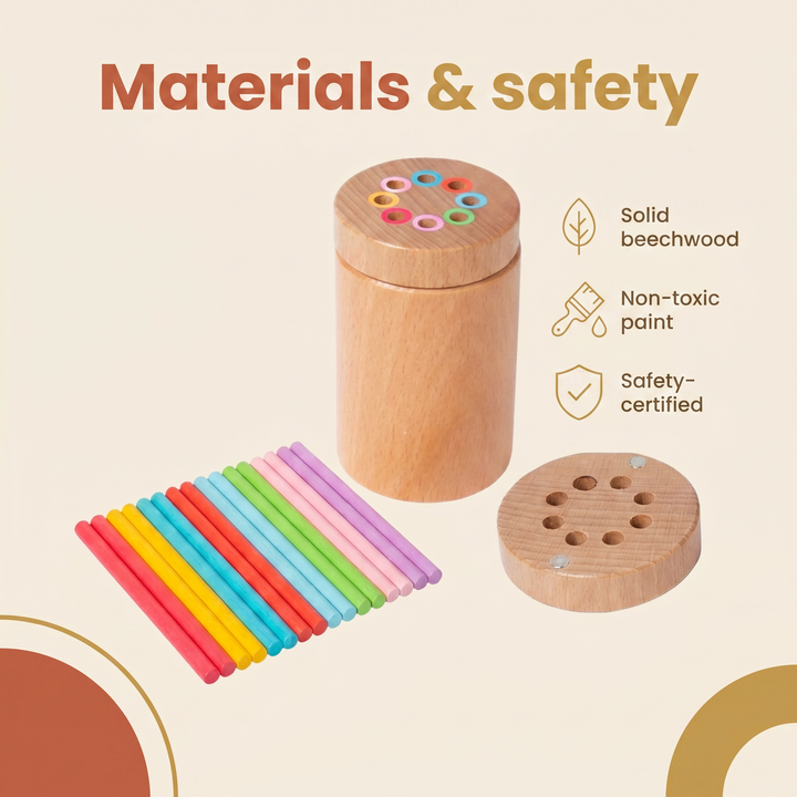 Materials and safety - solid beechwood, non-toxic paint, safety-certified