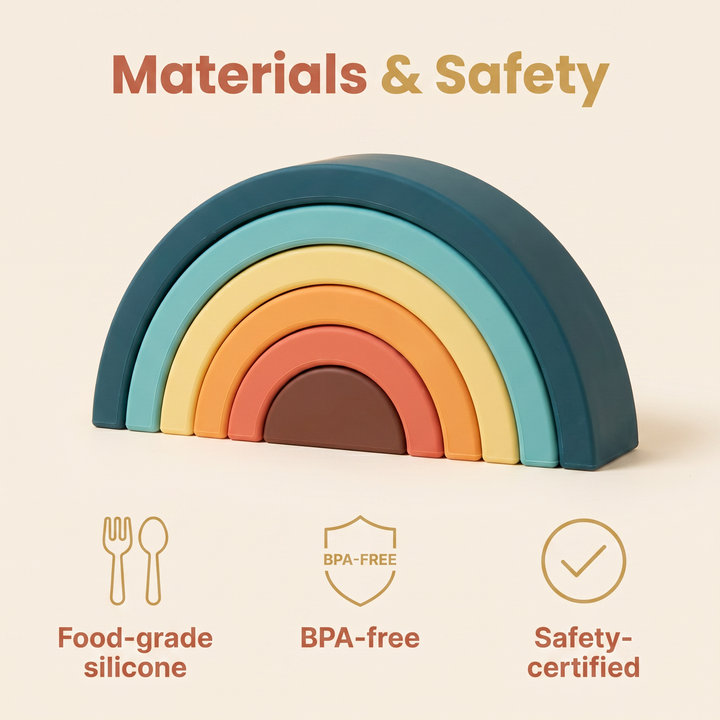 Materials and safety - food-grade silicone, BPA-free, safety-certified