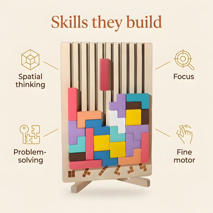 Skills they build: spatial thinking, problem-solving, focus, fine motor