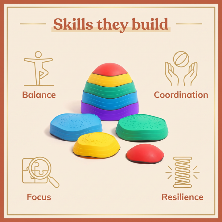 Skills the balance stepping stones build