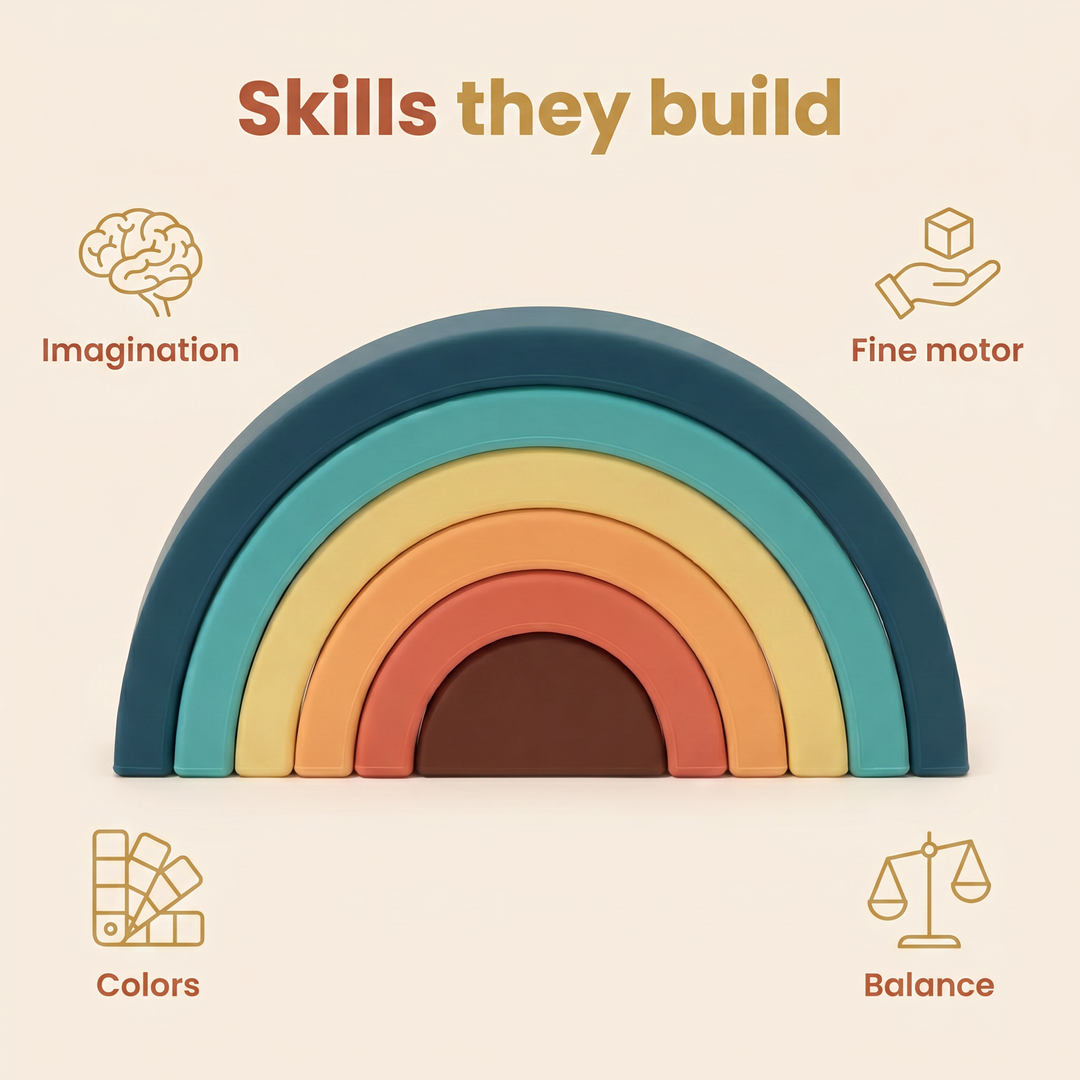 Skills they build - imagination, fine motor, colors, balance