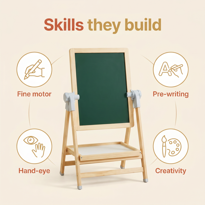 Skills they build - fine motor, pre-writing, hand-eye, creativity