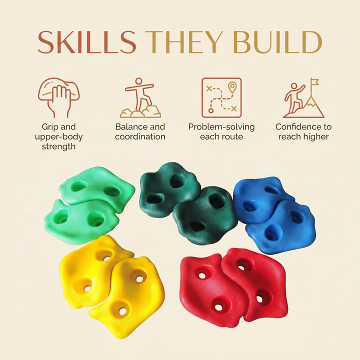 Skills the rock climbing holds build