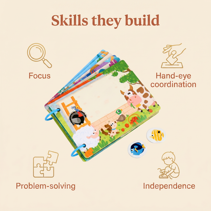 Skills they build - focus, hand-eye coordination, problem-solving, independence
