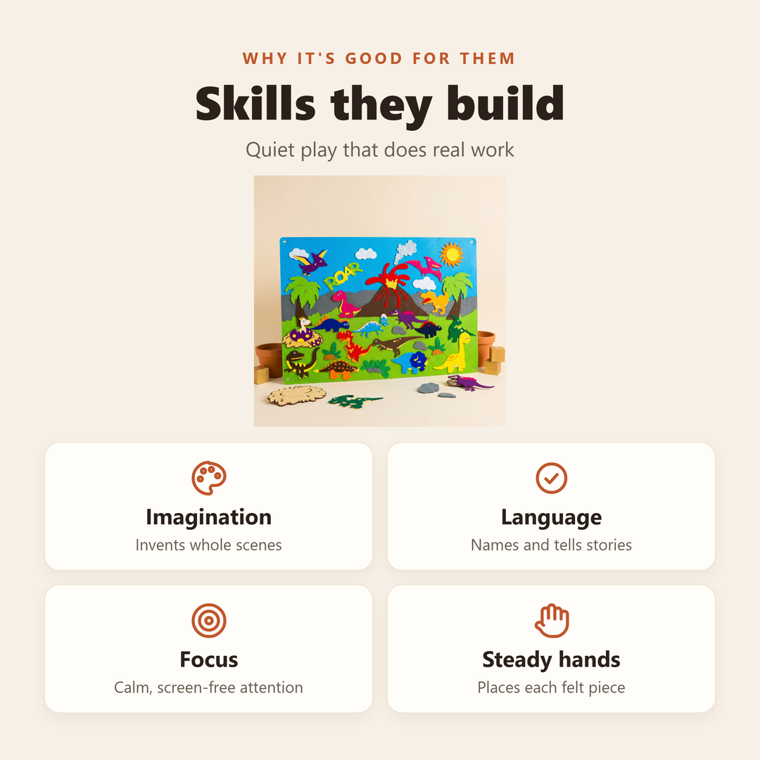 Skills they build - imagination, language, focus, steady hands