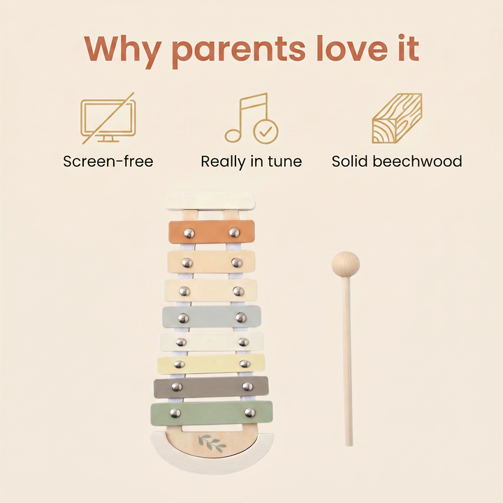 Why parents love it - screen-free, really in tune, solid beechwood