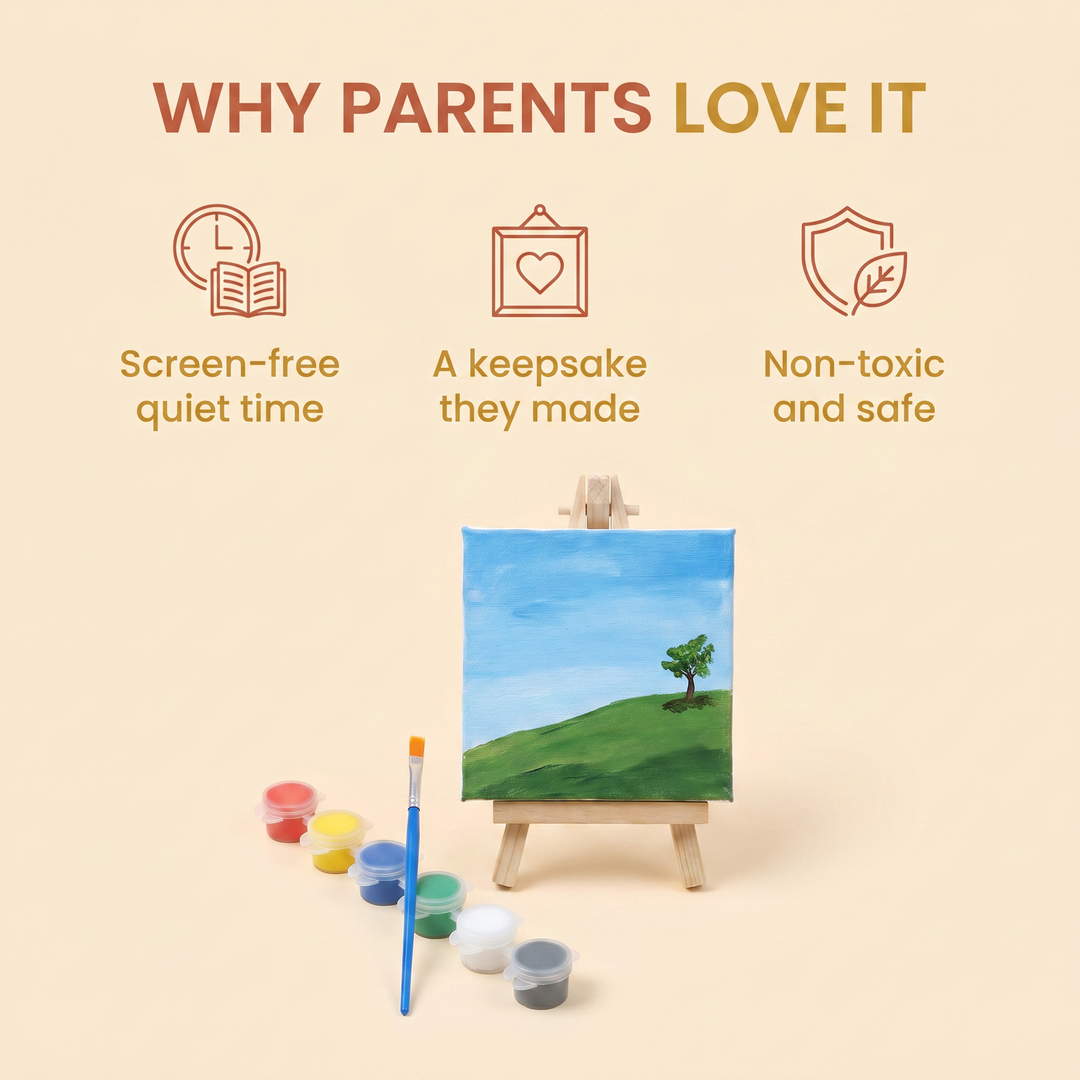 Why parents love the mini canvas painting kit