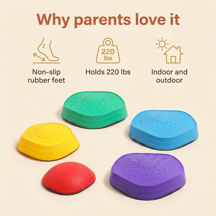 Why parents love the rainbow stepping stones