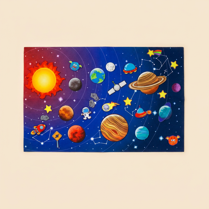 Solar System theme - felt story board with its full set of planet, rocket and star pieces