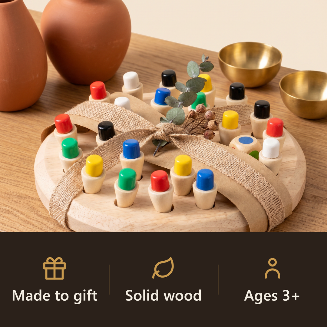 Wooden Color Memory Game - gift
