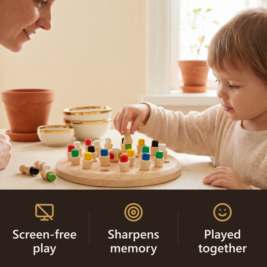 Wooden Color Memory Game - hook