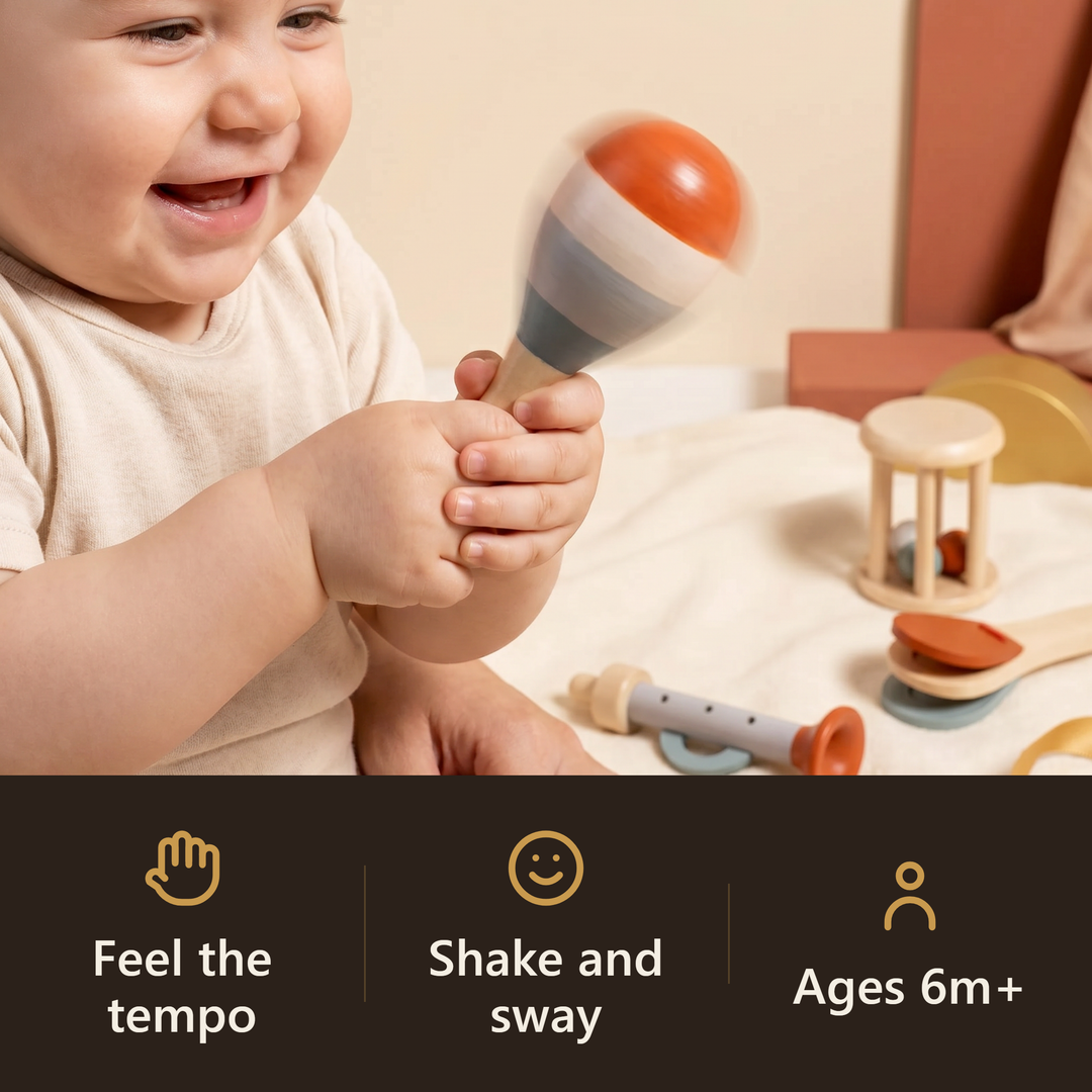 Wooden Baby Musical Instrument Set - hook