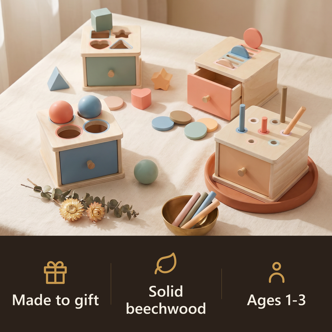 Wooden Montessori Drawer Box - gift