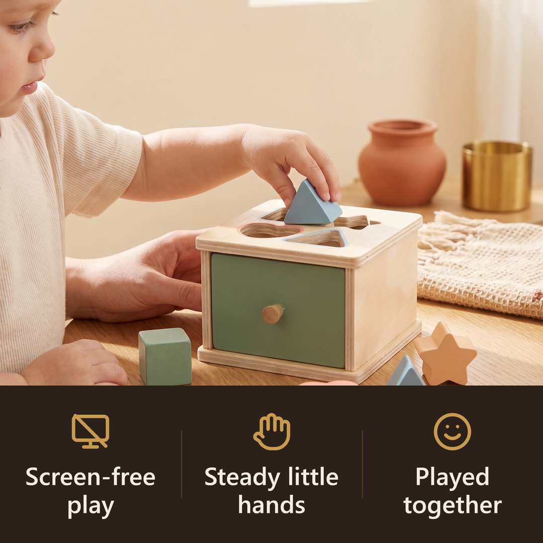Wooden Montessori Drawer Box - hook