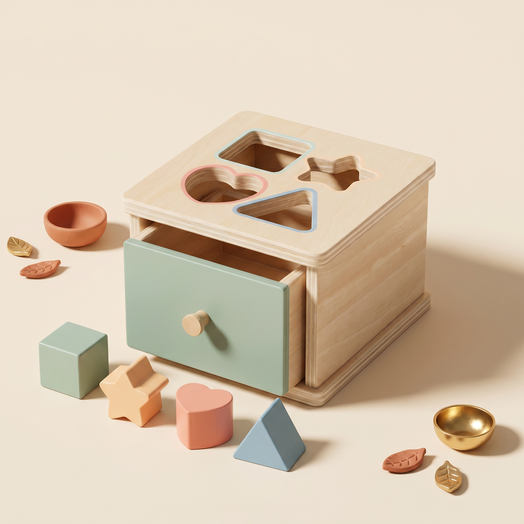 Wooden Montessori Drawer Box - skills