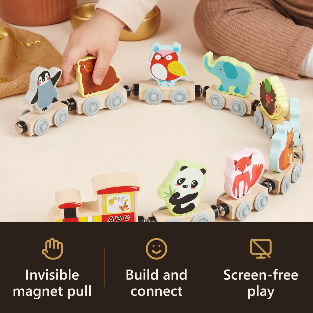 Magnetic Wooden Animal Train - hook
