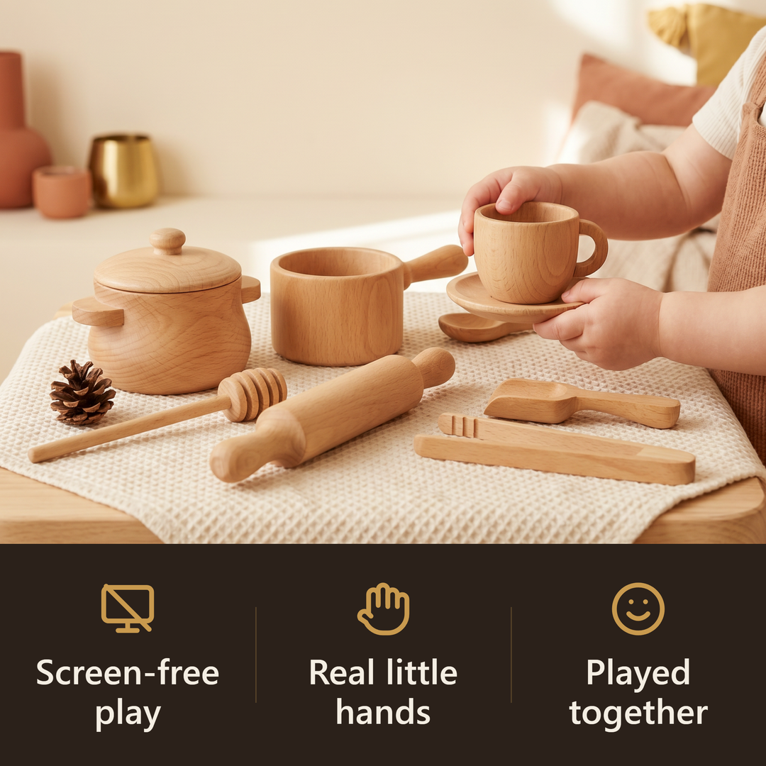 Wooden Tea & Kitchen Play Set - hook