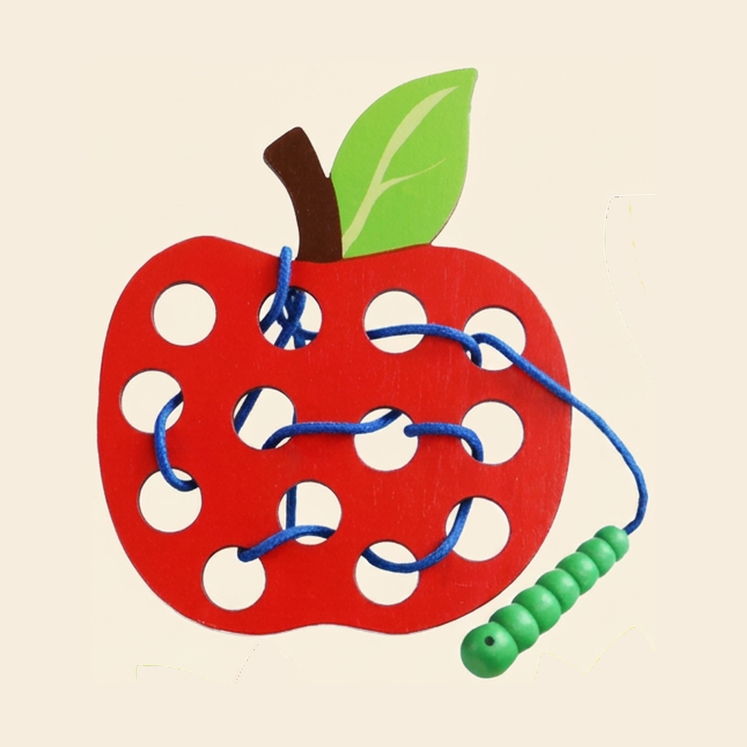 Wooden Fruit Lacing Toy