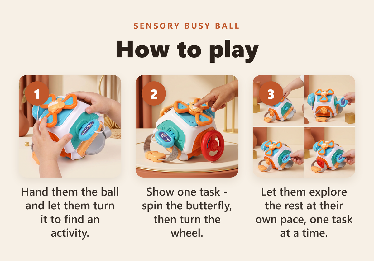 10-in-1 Sensory Busy Ball - howto