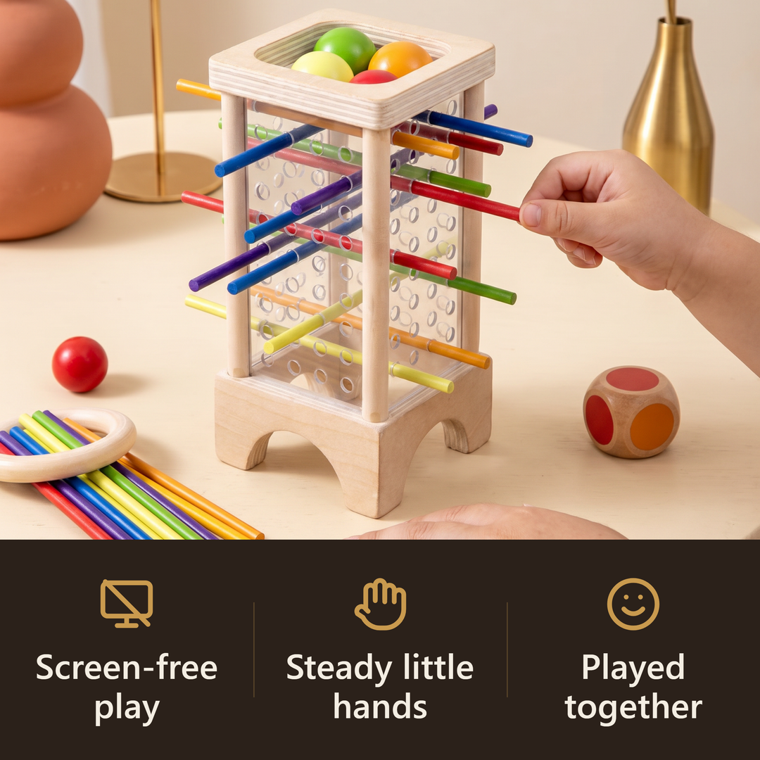 Wooden Stick-Drop Tower Game - hook