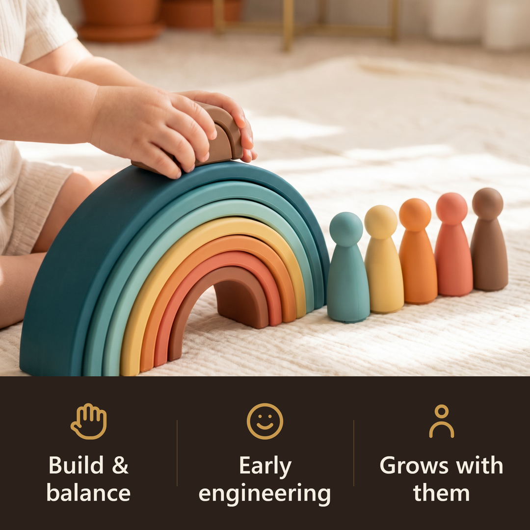 Silicone Rainbow Stacker - hook