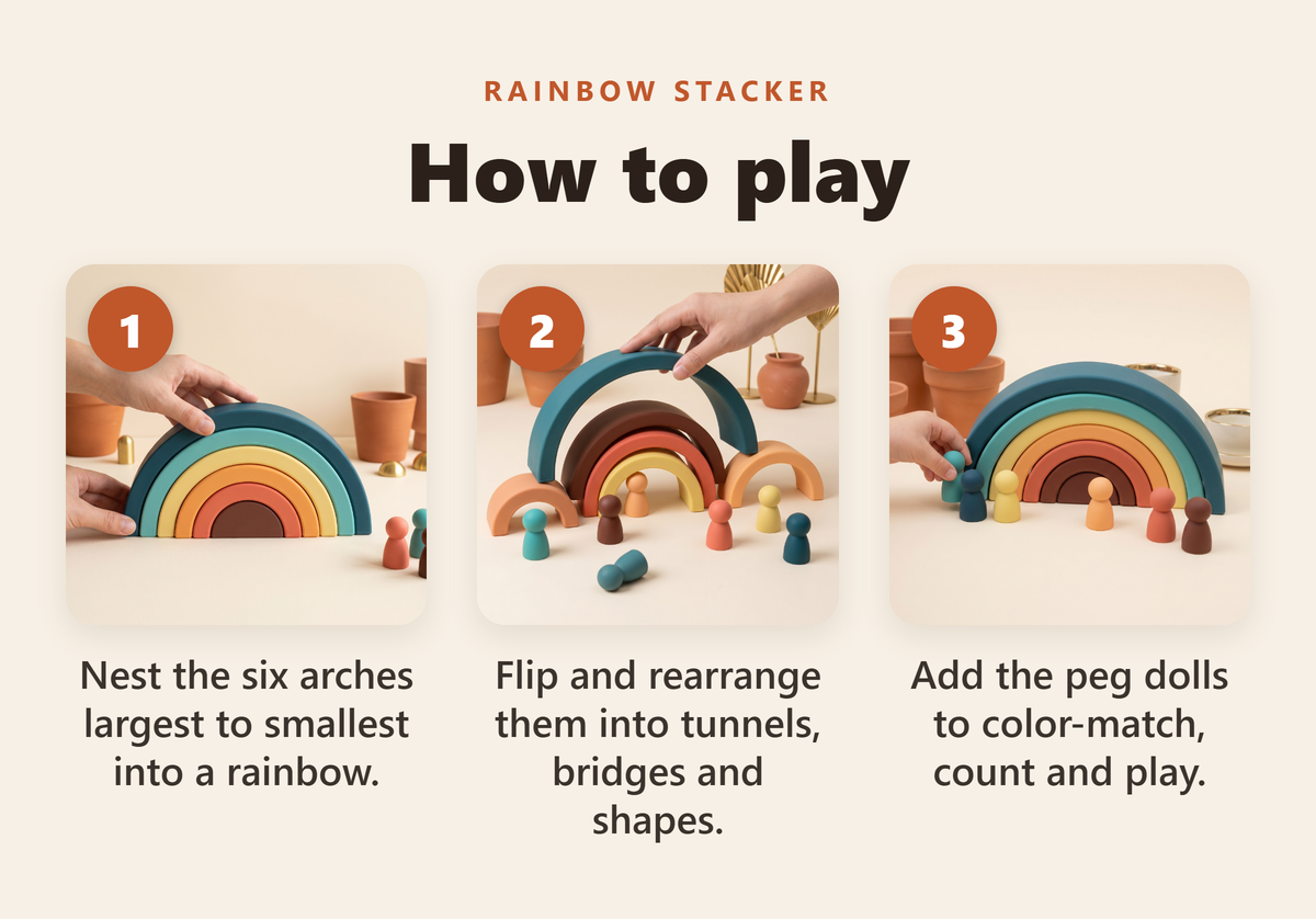 Silicone Rainbow Stacker - howto