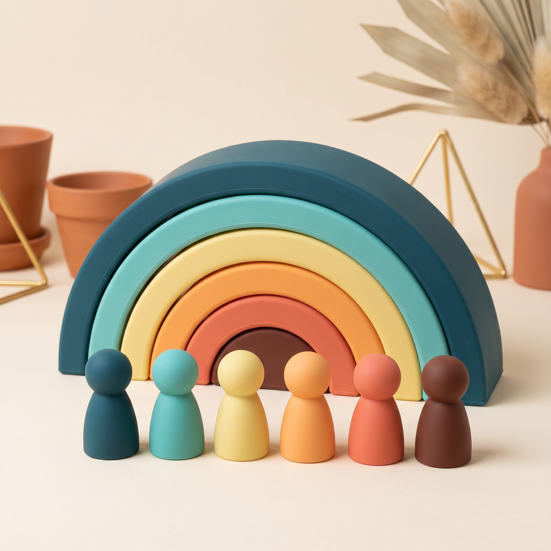 Silicone Rainbow Stacker - skills