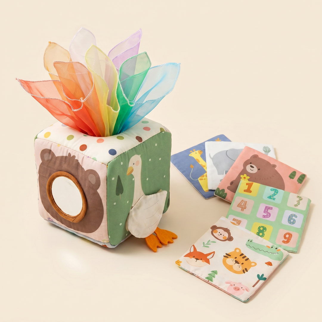 Montessori Magic Tissue Box Sensory Cube - skills