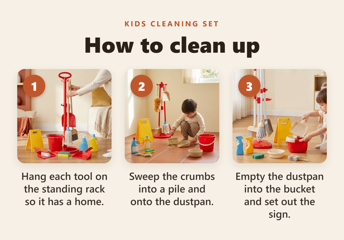 Kids Cleaning Toy Set - howto