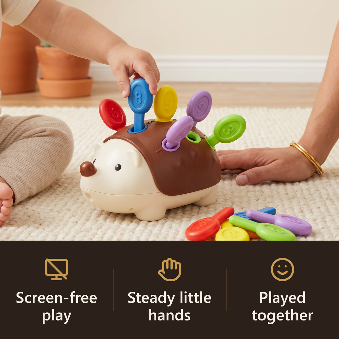 Counting Hedgehog Matching Toy - hook