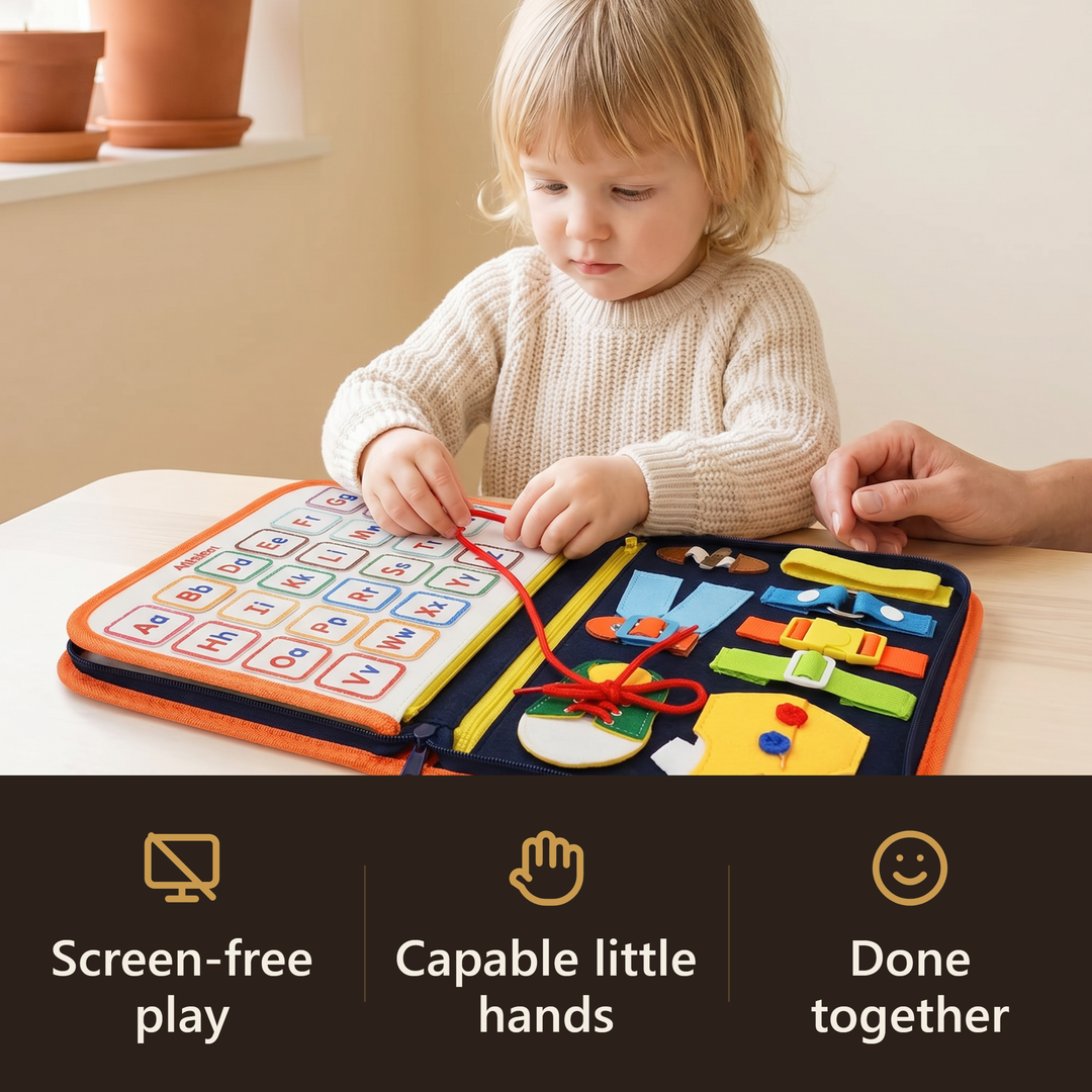 Montessori Felt Quiet Book - 7-in-1 - hook
