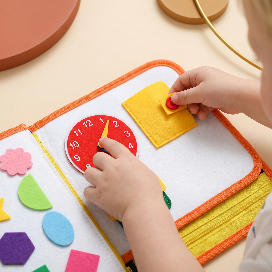 Montessori Felt Quiet Book - 7-in-1 - skills
