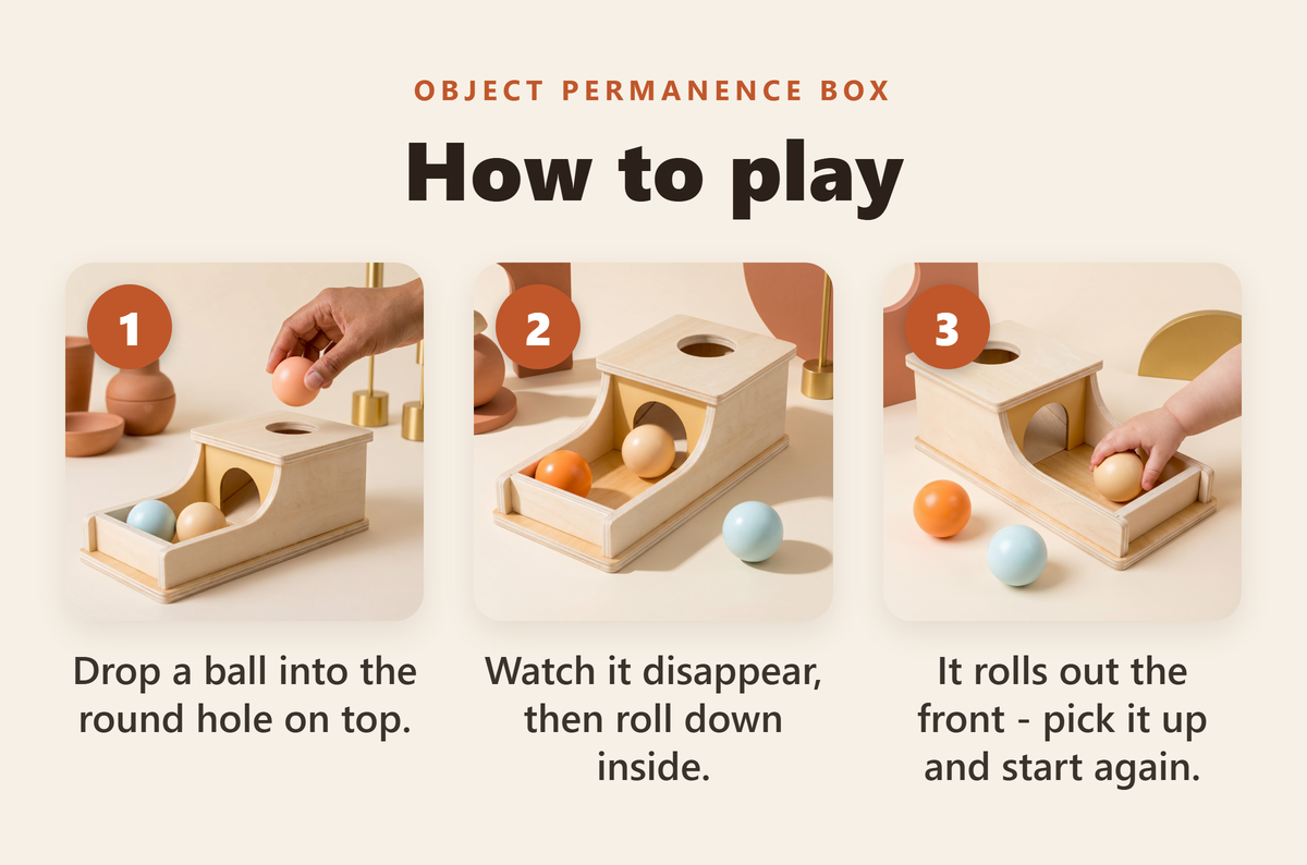 Montessori Wooden Object Permanence Box - howto