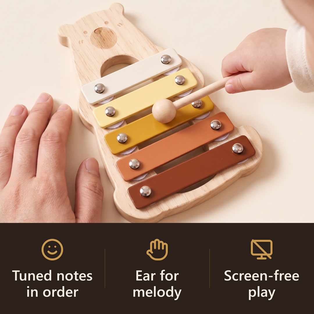 Wooden Bear Xylophone - hook