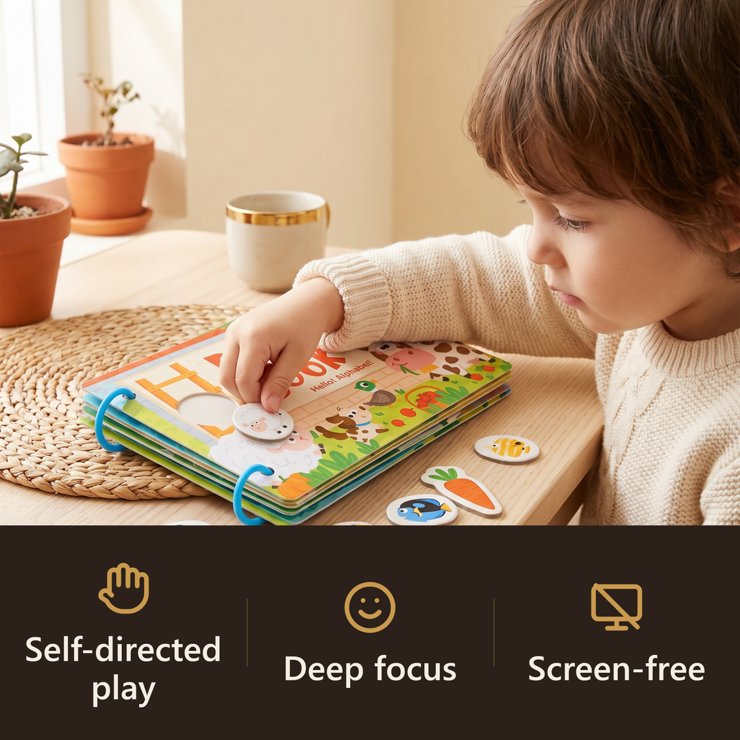 Montessori Busy Book - Match & Stick - hook