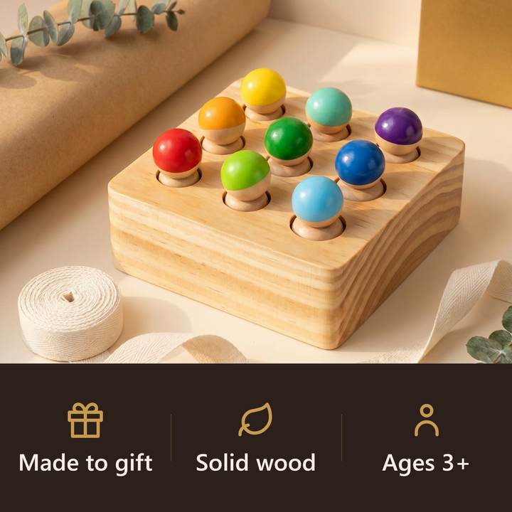 Montessori Wooden Peg People Board