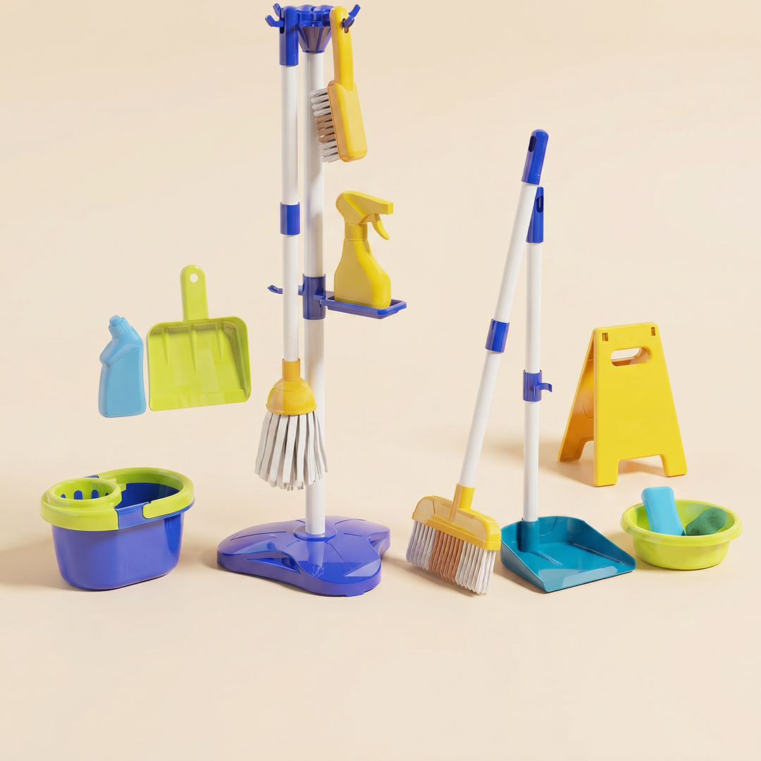 13-Piece Blue - Kids Cleaning Toy Set