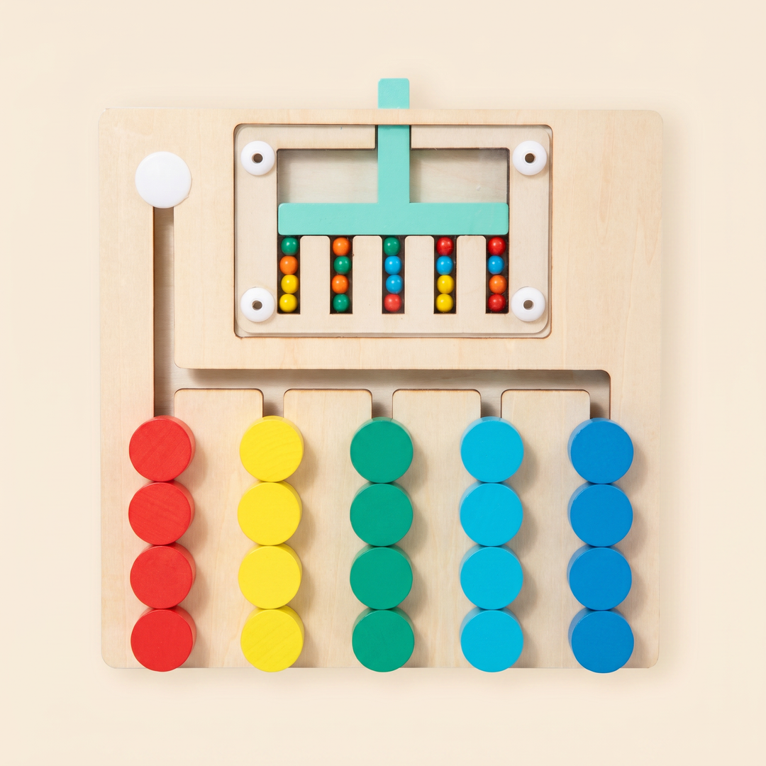 4 colors - Wooden Color-Slide Logic Puzzle