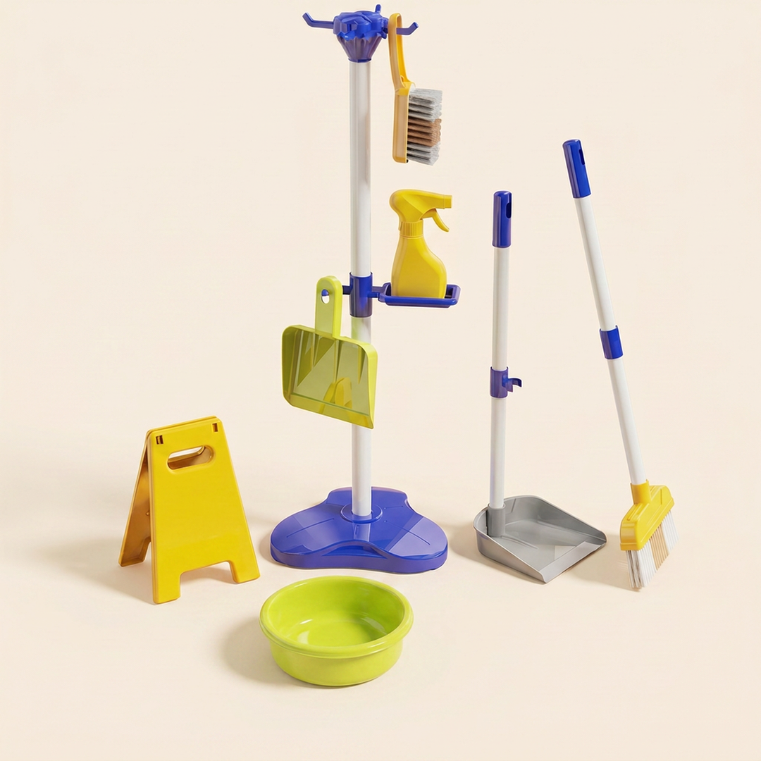 8-Piece Blue - Kids Cleaning Toy Set