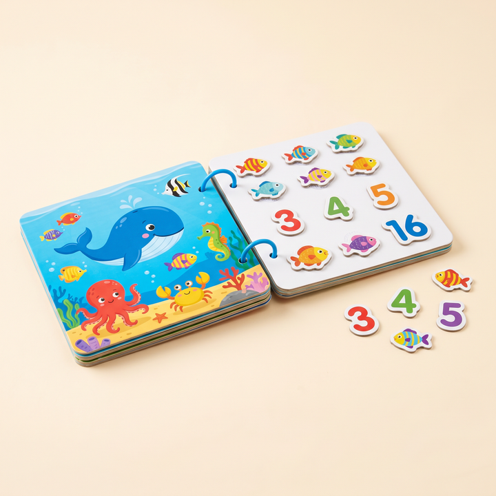 Ocean Digital - Montessori Busy Book - Match &amp; Stick