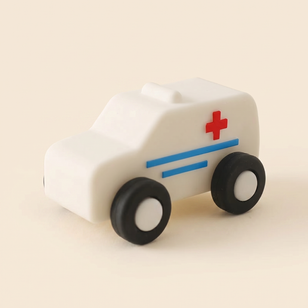 Soft silicone ambulance - one of the silicone vehicle styles